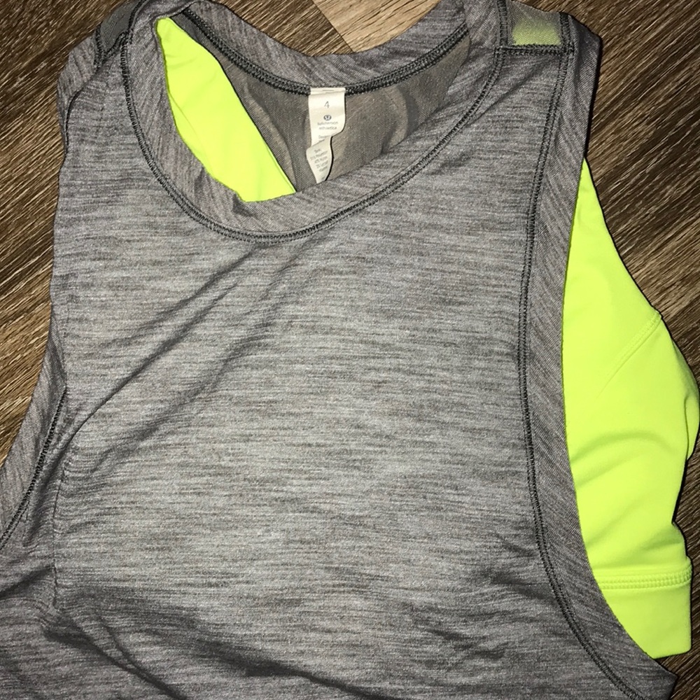Lululemon muscle tank with built in sports bra